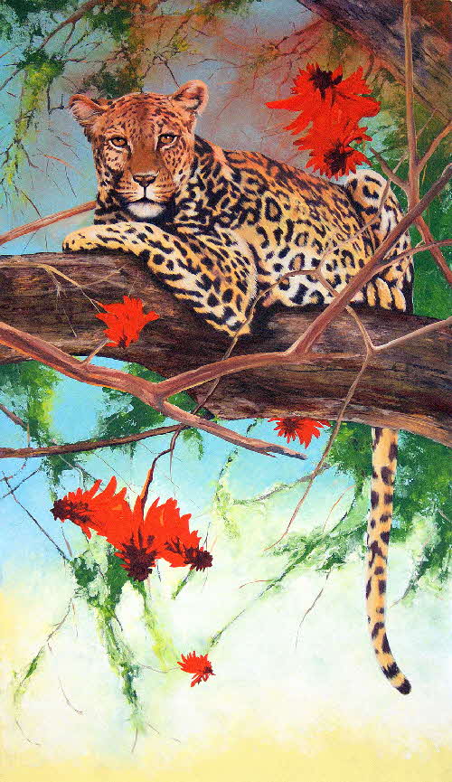 leopard in a coral tree by tonkinson-art leopard in a coral tree by tonkinson-art