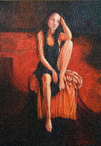 studio model study in red by tonkinson-art studio model study in red by tonkinson-art